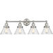 Eyden 4 Light 34.88 inch Brushed Nickel Vanity Light Wall Light